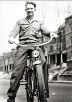 Iden Elsea on bicycle